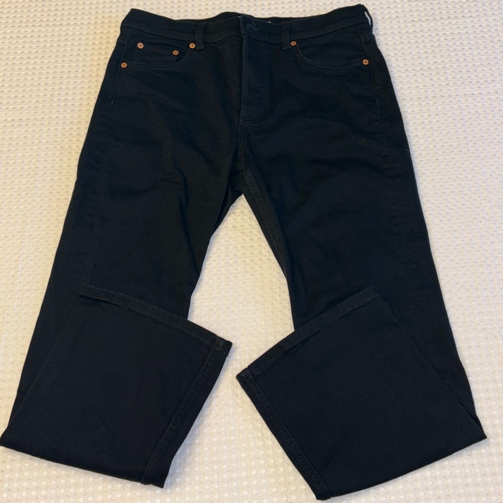 STOCKHOLM ATELIER & Other Stories ANTHROPOLOGIE 10 Black Wide Crop Ankle Jeans